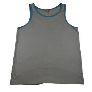 Vintage Oakley Tank Top Gray Blue Trim Men's Size Large